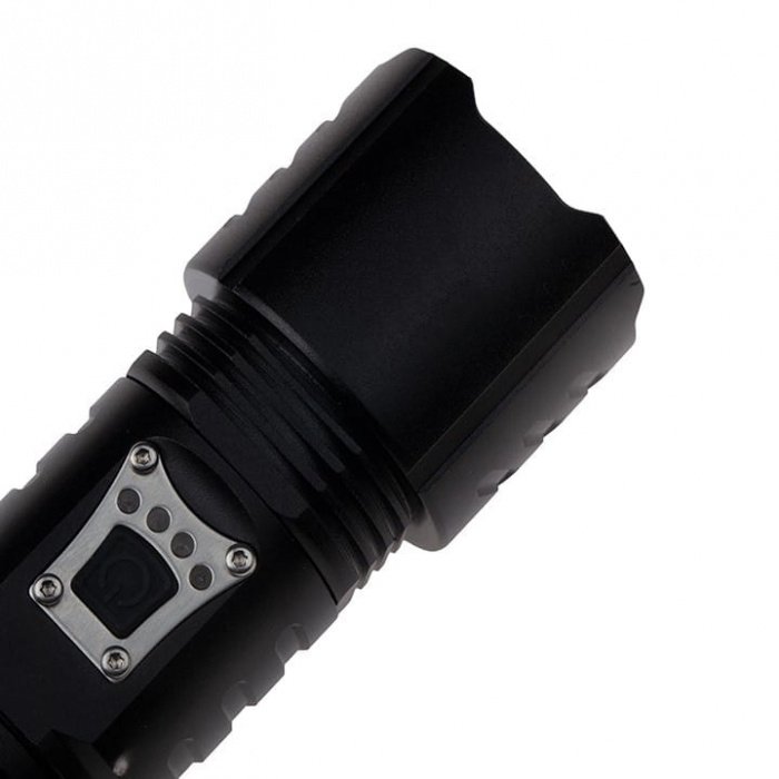 Lanterna de supravietuire IdeallStore®, Unmittelbare Rettung, metalica, LED, USB, zoom, negru [8]