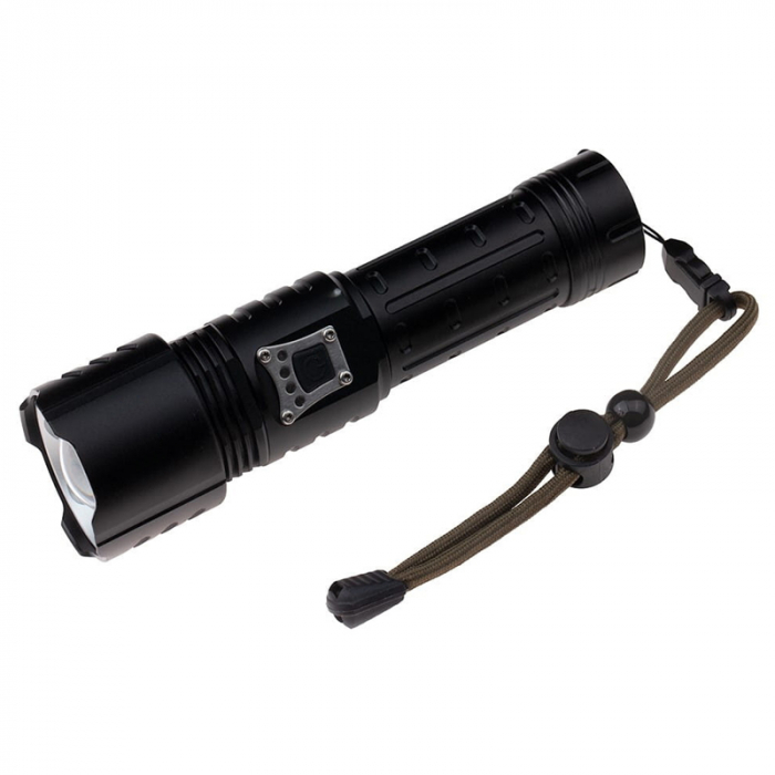 Lanterna de supravietuire IdeallStore®, Unmittelbare Rettung, metalica, LED, USB, zoom, negru [2]