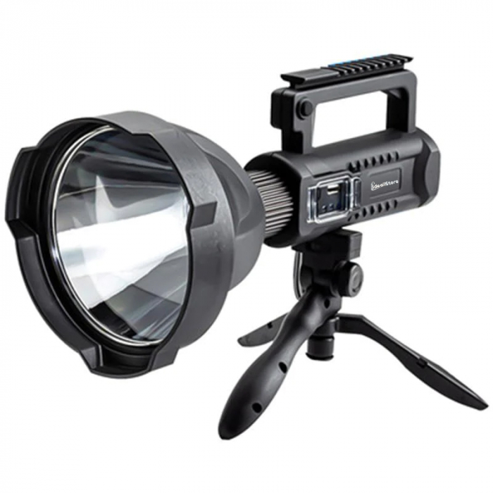 Lanterna LED IdeallStore®, Search Master, reincarcabila, 4 moduri iluminare, trepied inclus [2]