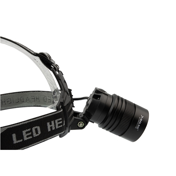 Lanterna puternica de cap LED XHP160 , IdeallStore®, profesionala , intensitate interschimbabila, aluminiu, negru [7]