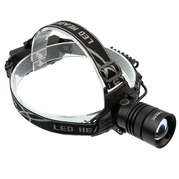 Lanterna puternica de cap LED XHP160 , IdeallStore®, profesionala , intensitate interschimbabila, aluminiu, negru [2]
