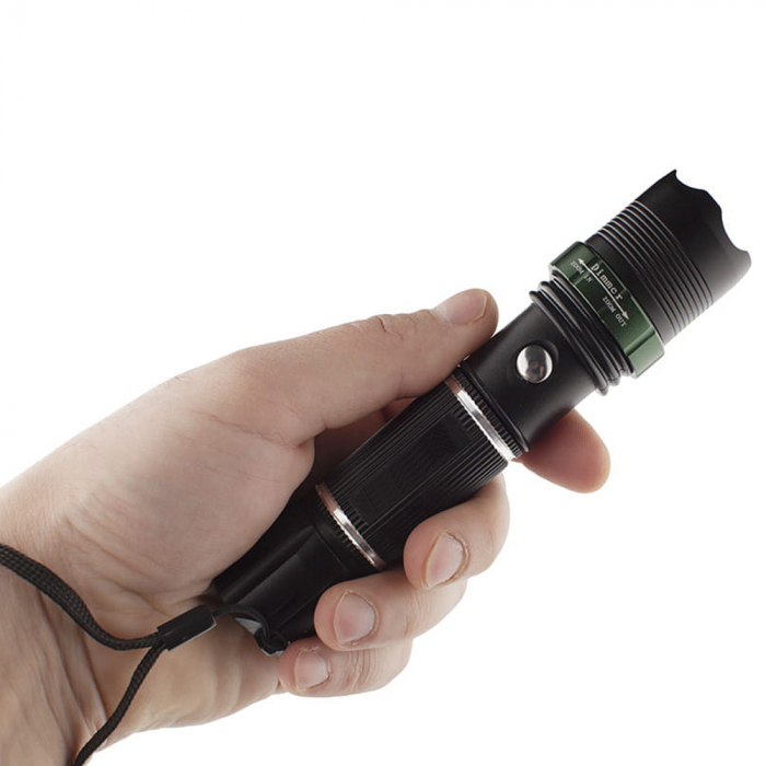 Lanterna UV IdeallStore®, Power Style, 5000 lumeni, doua diade, functie zoom, full metalic, 15 cm [7]