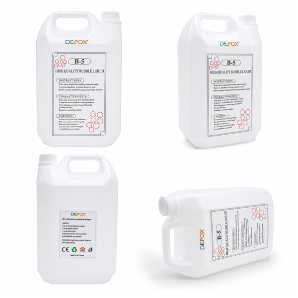 Lichid Profesional pentru Mașină de Bule de Săpun B-5 DEPOX®, Non-Toxic, Compatibil Universal, 5L [2]