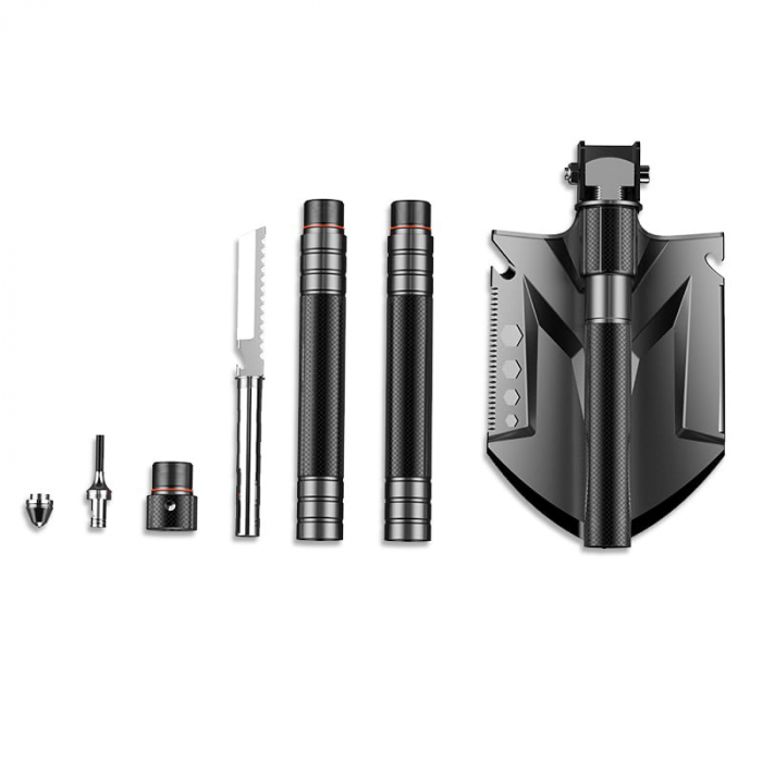 Lopata multifunctionala IdeallStore®, Outdoor Evolution, 8 in 1, otel inoxidabil, 83 cm, negru [3]