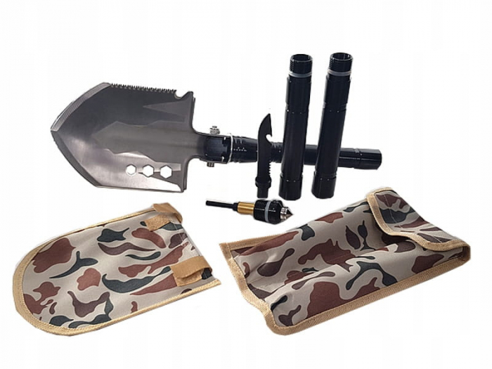 Lopata multifunctionala IdeallStore®, Outdoor Master, 8 in 1, otel inoxidabil, 76 cm, negru [7]