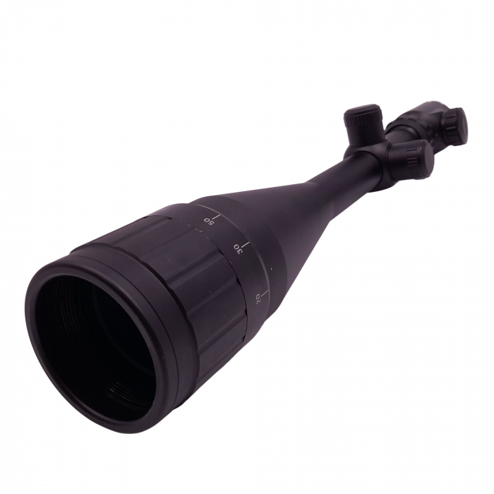 Luneta Airsoft IdeallStore®, 6-24X50, tinta cu fascicul LED, metalic, 39.5 cm, inele prindere montura incluse, negru [2]