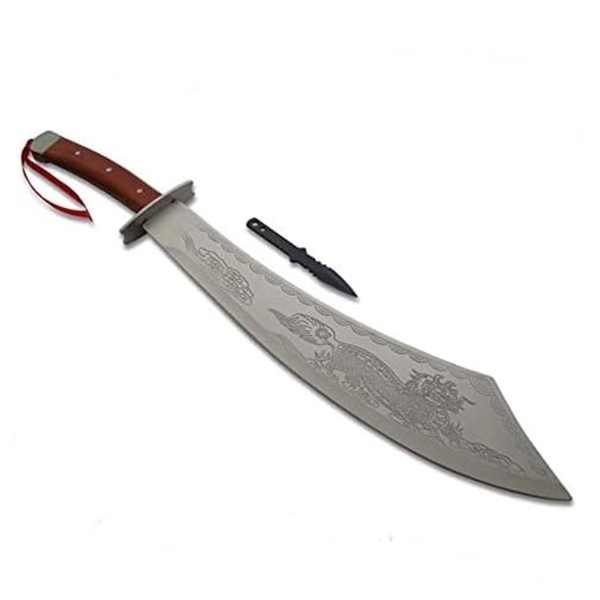 Maceta de vanatoare, Dragon Wood, IdeallStore®, otel inoxidabil, cutit de aruncat si teaca incluse [2]