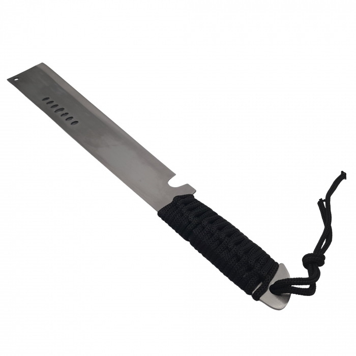 Maceta de vanatoare IdeallStore®, Battle Knife, 49.5 cm, otel inoxidabil, argintiu, teaca inclusa [6]