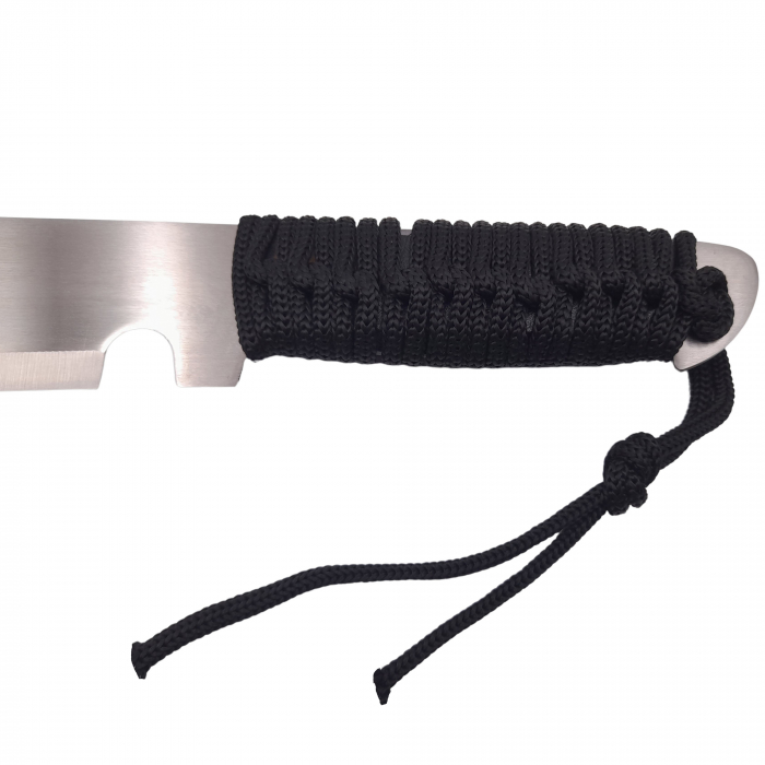 Maceta de vanatoare IdeallStore®, Battle Knife, 49.5 cm, otel inoxidabil, argintiu, teaca inclusa [4]