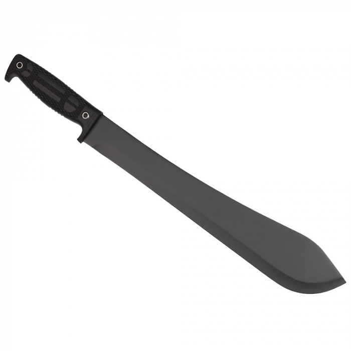 Maceta de vanatoare IdeallStore®, Black Bite, 49 cm, otel inoxidabil, negru, teaca inclusa [2]