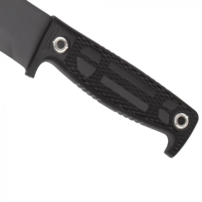Maceta de vanatoare IdeallStore®, Black Bite, 49 cm, otel inoxidabil, negru, teaca inclusa [6]