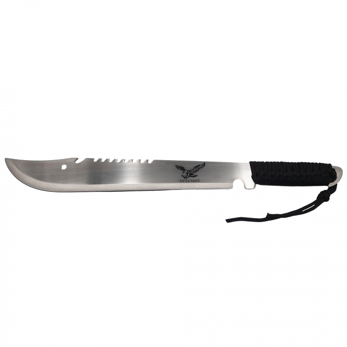Maceta de vanatoare IdeallStore, Eagle Knife, 49.5 cm, otel inoxidabil, argintiu, teaca inclusa [2]