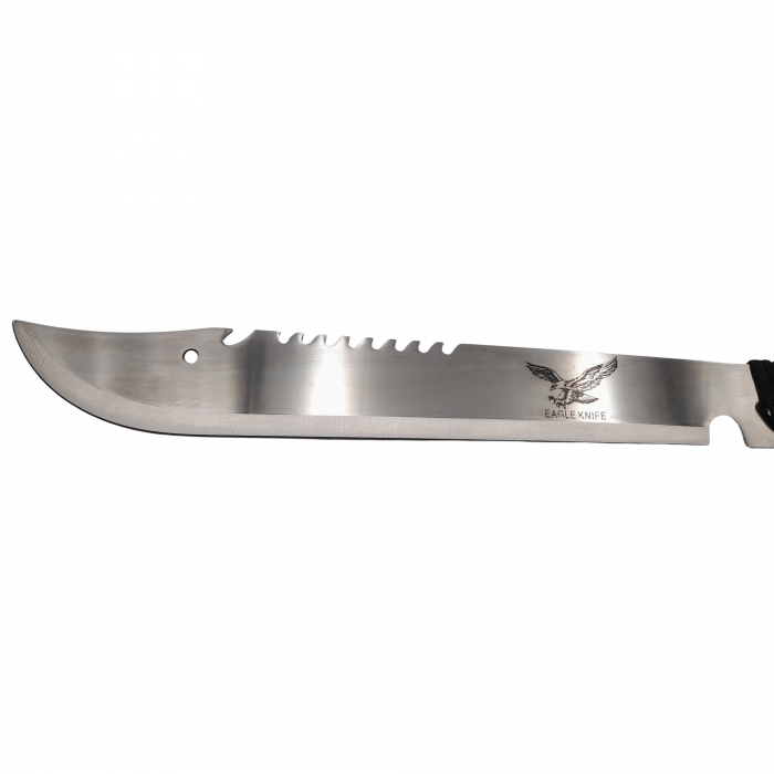 Maceta de vanatoare IdeallStore, Eagle Knife, 49.5 cm, otel inoxidabil, argintiu, teaca inclusa [5]