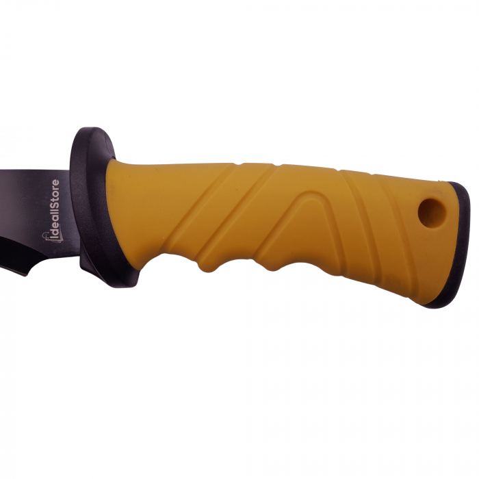 Maceta de vanatoare IdeallStore®, Hunt Partner, 43.5 cm, otel inoxidabil, neagra, teaca inclusa [4]