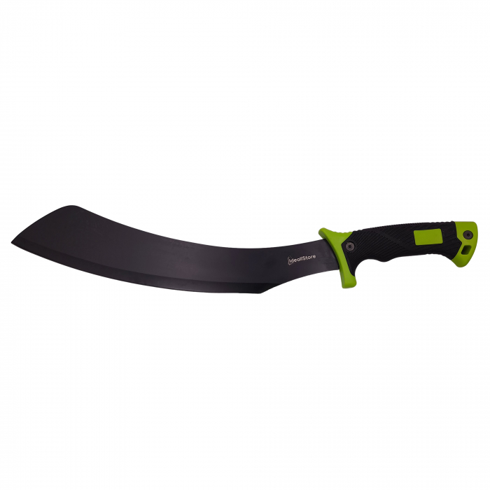 Maceta de vanatoare IdeallStore®, Hunter's Pride, 49 cm, otel inoxidabil, neagra, teaca inclusa [2]