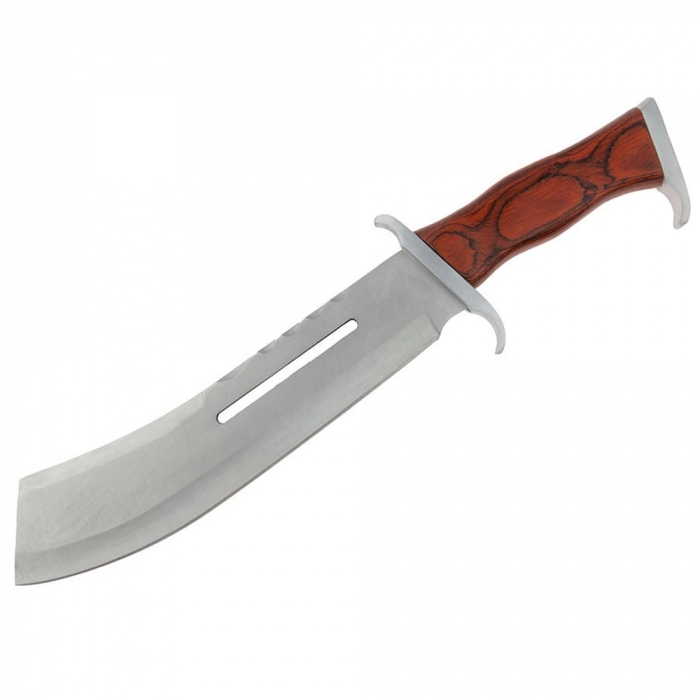 Maceta de vanatoare IdeallStore®, Last Blood, 40 cm, otel inoxidabil, maro, teaca piele inclusa [2]