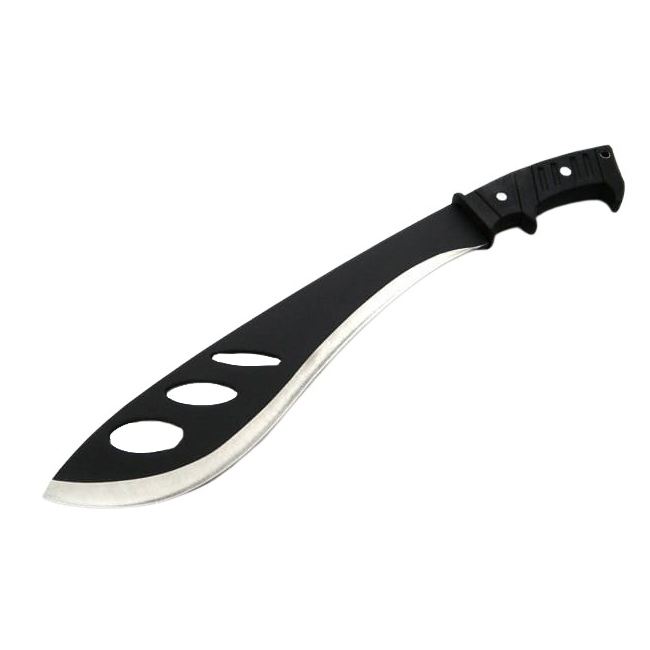 Maceta de vanatoare IdeallStore®, Last Resort, 42.5 cm, otel inoxidabil, negru, teaca inclusa [2]