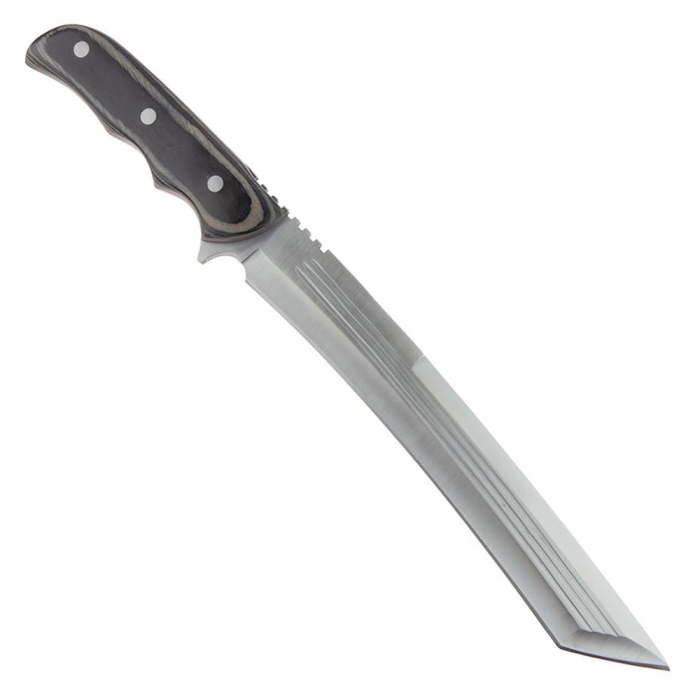 Maceta de vanatoare IdeallStore®, Namor Wrath, 45 cm, argintiu, teaca inclusa [5]