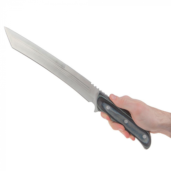 Maceta de vanatoare IdeallStore®, Namor Wrath, 45 cm, argintiu, teaca inclusa [7]