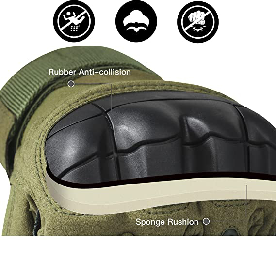 Manusi tactice militare IdeallStore®, Total Survivor, protectii articulate, nylon, kaki, XL [5]
