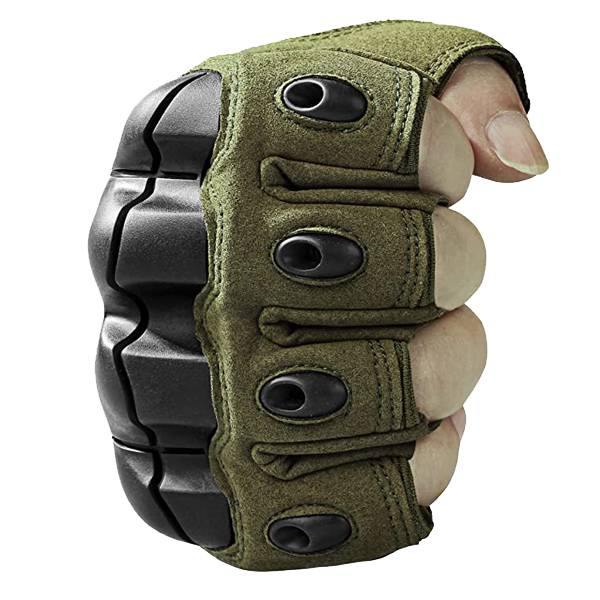 Manusi tactice militare IdeallStore®, Total Survivor, protectii articulate, nylon, kaki, XL [4]