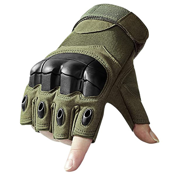 Manusi tactice militare IdeallStore®, Total Survivor, protectii articulate, nylon, kaki, XL [3]