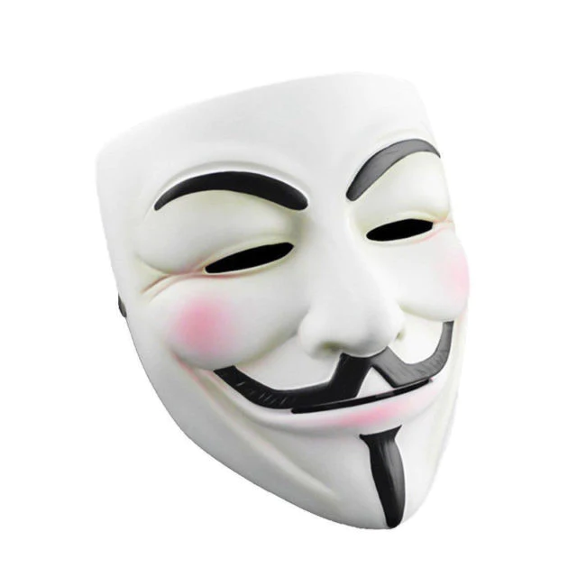 Masca pentru copii IdeallStore®, Anonymous Vendetta, plastic, marime universala, alba [2]