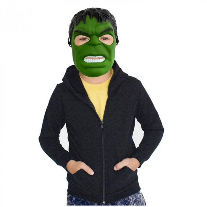 Masca pentru copii IdeallStore®, Incredible Hulk, plastic, verde, prindere elastic, marime universala [2]