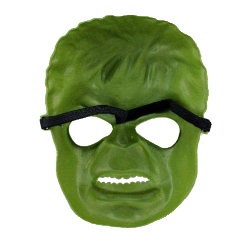 Masca pentru copii IdeallStore®, Incredible Hulk, plastic, verde, prindere elastic, marime universala [3]