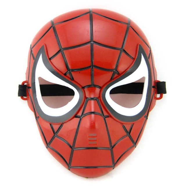 Set doua masti Spiderman pentru copii DEPOX®, roșie, 22 x 17 cm, cu bandă elastică [2]