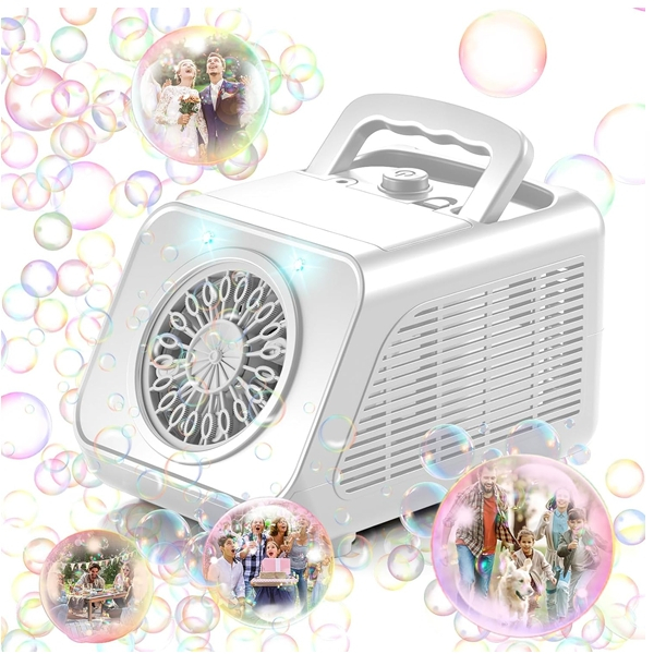 Mașină automată de făcut baloane de săpun cu LED DEPOX®, 2 viteze, peste 15.000 baloane/minut, alb [4]
