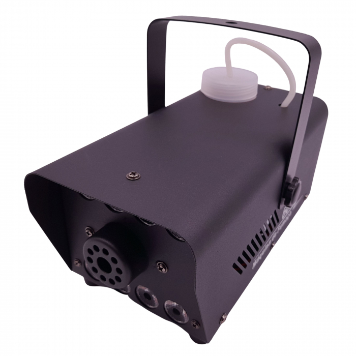 Masina de fum cu LED-uri IdeallStore®, Party Fiesta, 600 W, metalic, jocuri de lumini, negru, telecomanda inclusa [3]