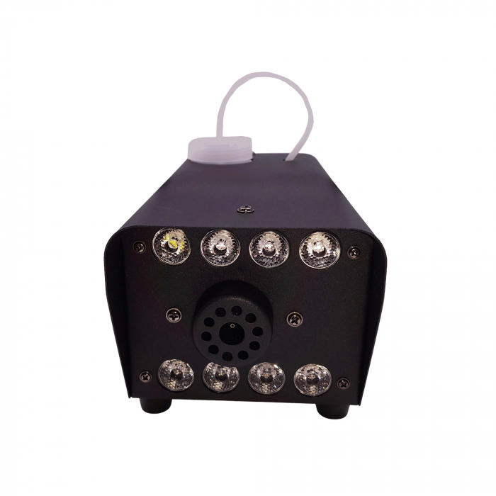 Masina de fum cu LED-uri IdeallStore®, Party Fiesta, 600 W, metalic, jocuri de lumini, negru, telecomanda inclusa [5]