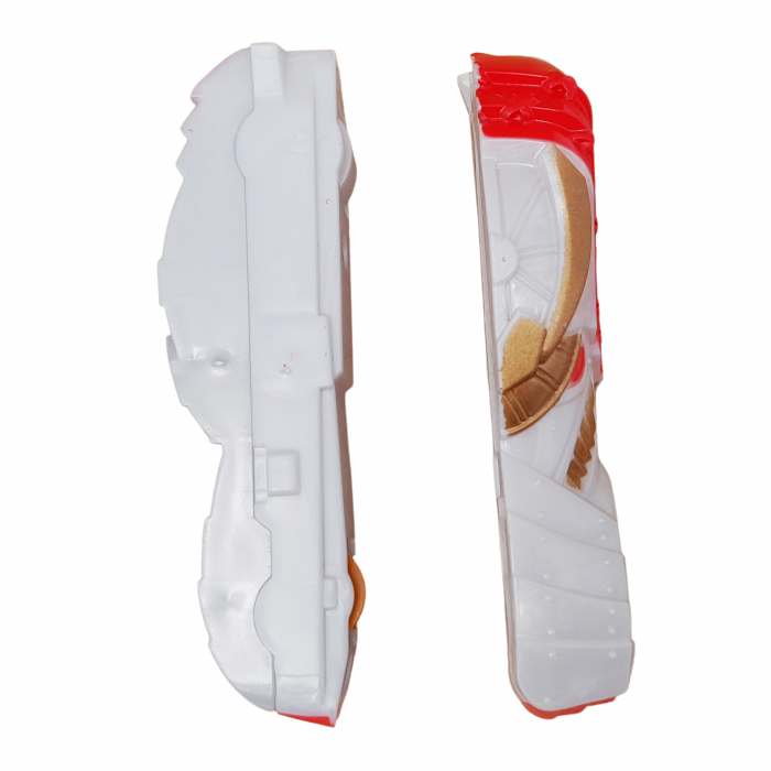 Masinuta dubla IdeallStore®, Split Speeders, Samurai Wind, plastic, cu magnet, 9.5 cm, alb [6]