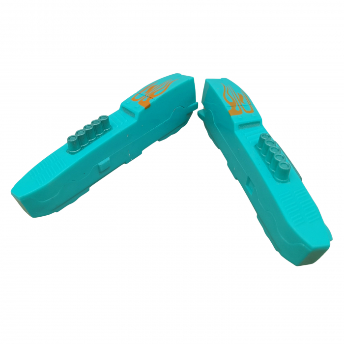 Masinuta dubla IdeallStore®, Split Speeders, Steam Power, plastic, cu magnet, 9.5 cm, turcoaz [6]
