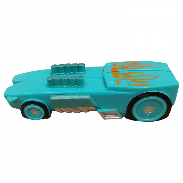 Masinuta dubla IdeallStore®, Split Speeders, Steam Power, plastic, cu magnet, 9.5 cm, turcoaz [3]