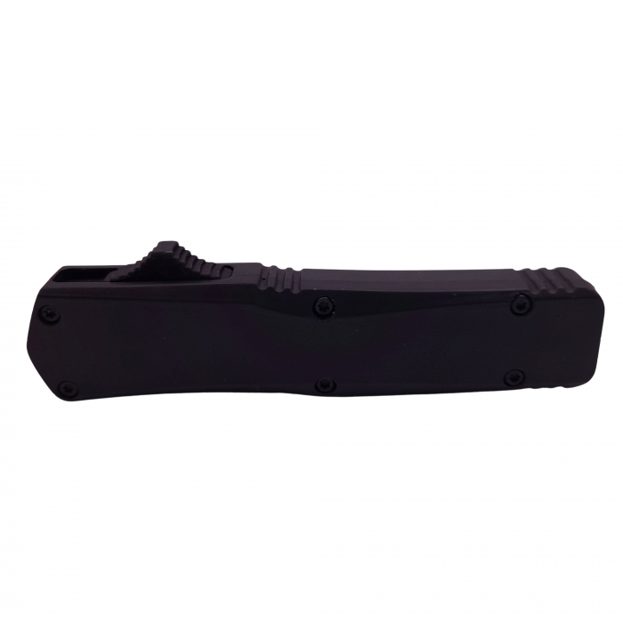 Mini briceag automat de vanatoare IdeallStore®, Futuristic Blade, metalic, 13 cm, negru [5]