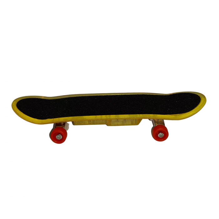 Mini Skateboard IdeallStore®, Fingerboard Light, LED, 10 cm, negru [2]