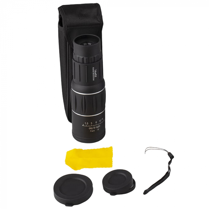 Monocular IdeallStore®, Hawk Sight, 16x52, negru, 15 cm, husa inclusa [2]