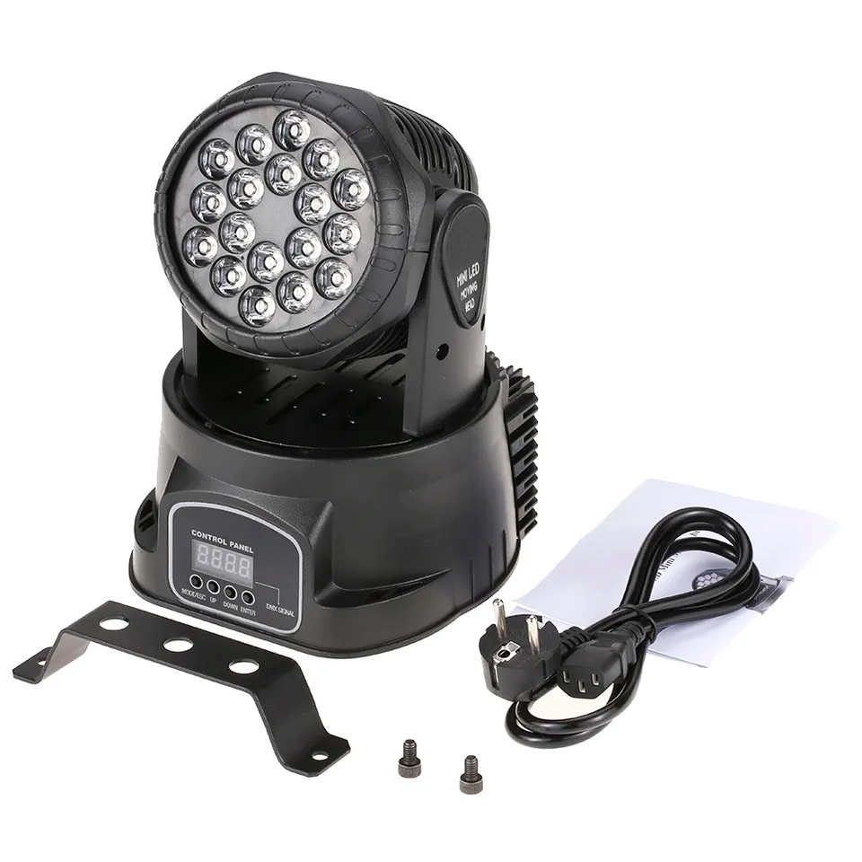 Moving head IdeallStore®, Party Energy, jocuri de lumini, 70W, 18 leduri, negru [4]