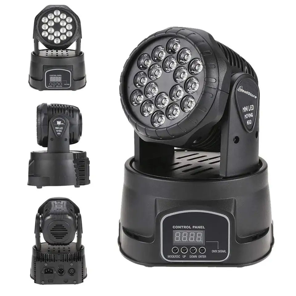 Moving head IdeallStore®, Party Energy, jocuri de lumini, 70W, 18 leduri, negru [2]