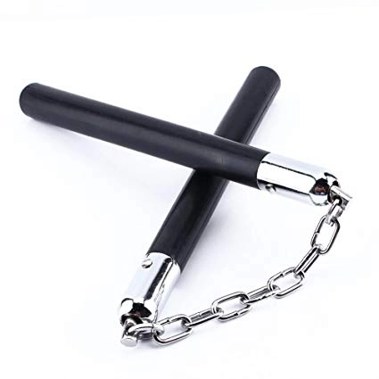 Nunceag / nunchucku, lemn, 31 cm, negru [6]
