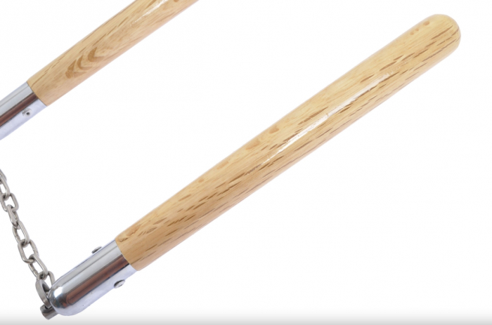 Nunceag / nunchucku, lemn, 31 cm, bej [3]