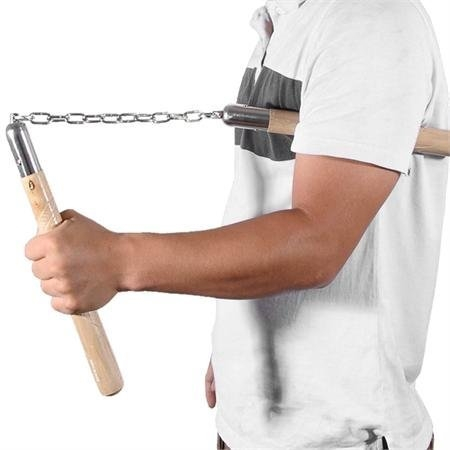 Nunceag / nunchucku, lemn, 31 cm, bej [6]