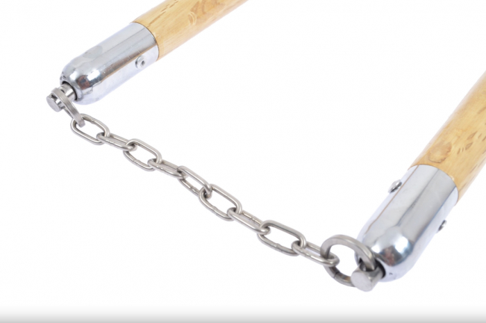 Nunceag / nunchucku, lemn, 31 cm, bej [4]