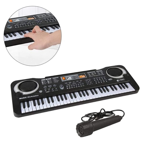 Orga electronica copii, 61 clape,instrument multifunctional, microfon inclus [5]