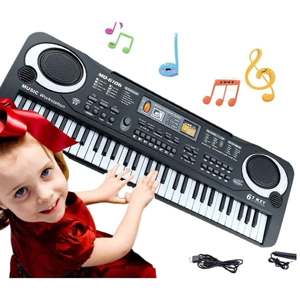 Orga electronica copii, 61 clape,instrument multifunctional, microfon inclus [7]