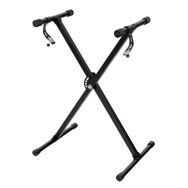 Orga electronica  si stativ DEPOX®, intrare USB, mini-microfon, suport partitura inclus, argintiu [9]