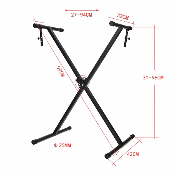 Orga electronica si stativ DEPOX®, intrare USB, mini-microfon, suport partitura inclus, negru [12]