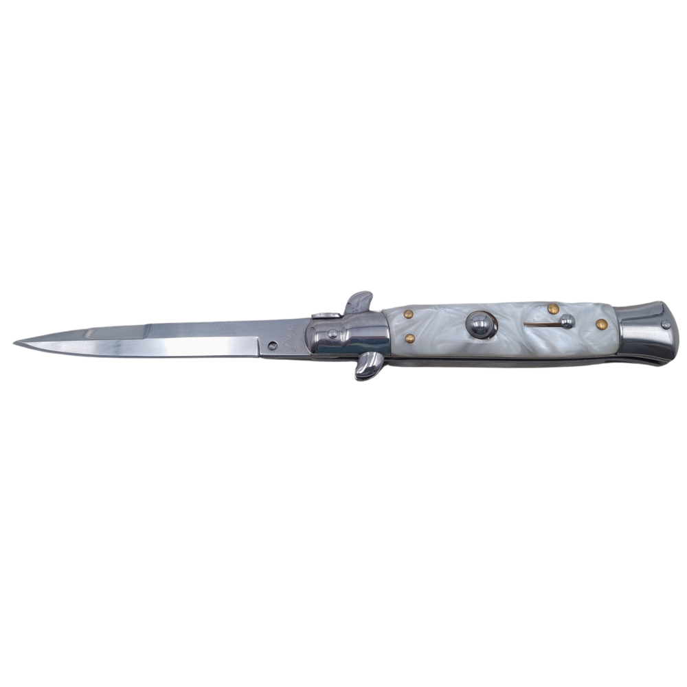 Pachet doua bricege automate, lamă stiletto, 23 cm, albastru/argintiu [9]